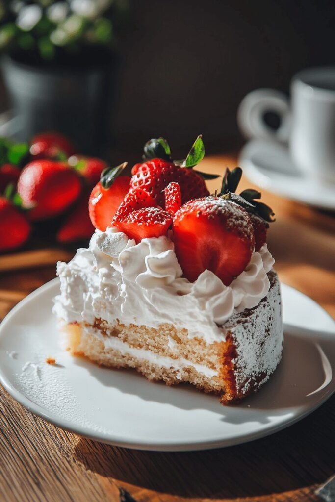 2-Ingredient Strawberry Angel Food Cake