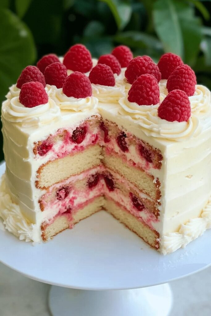 Almond Raspberry Swirl Cake Recipe