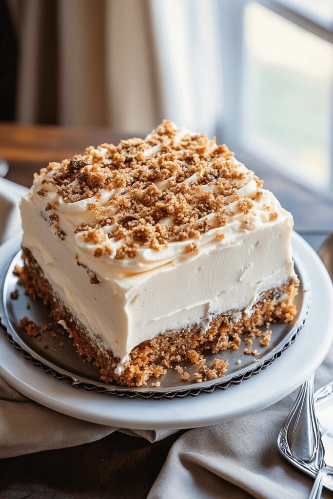 Assembling the Amish Friendship Carrot Cake
