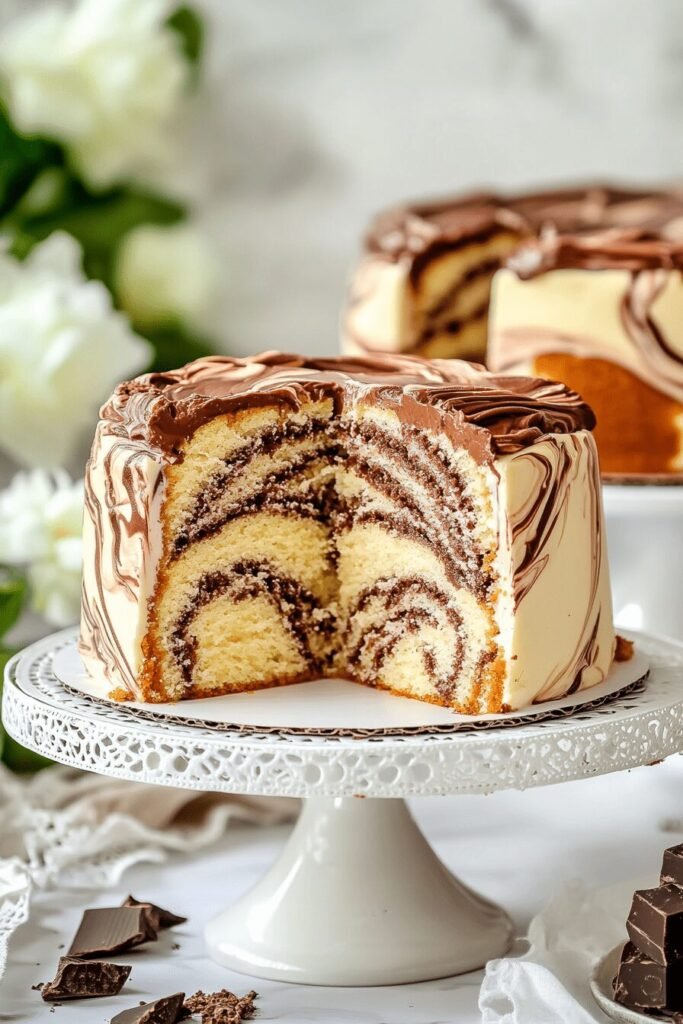 Baking Amish Chiffon Marble Cake