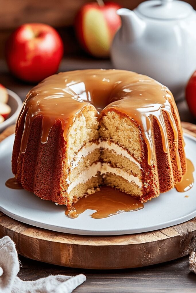 Serving Apple Dapple Cake