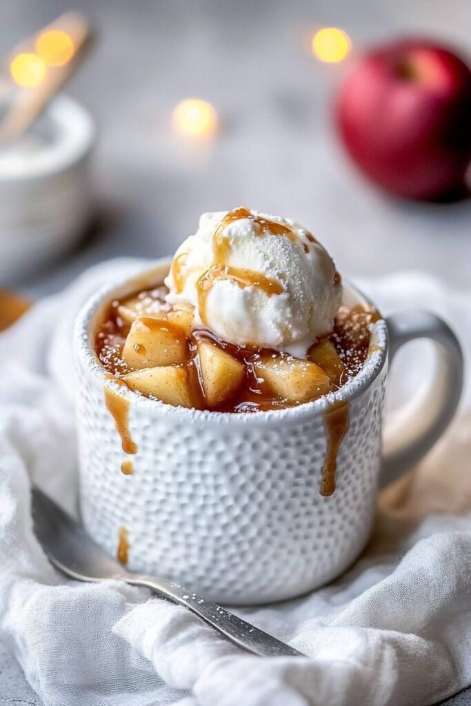 Serving Apple Mug Cake