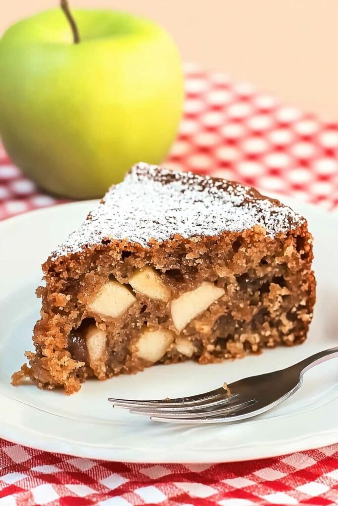Serving Apple Walnut Cake