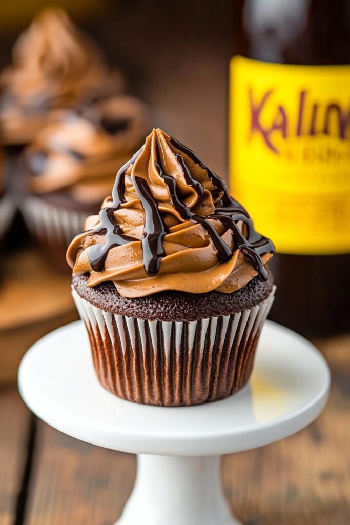 Serving Chocolate Kahlua Cupcakes
