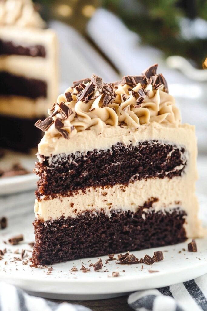 Serving Chocolate Mocha Cake