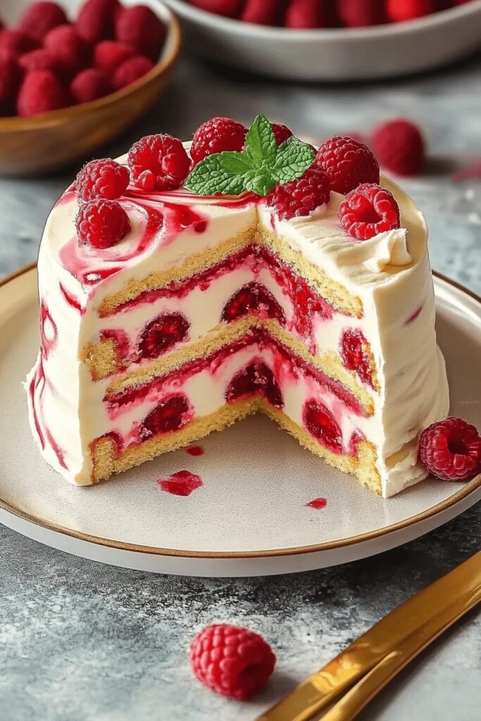 Storage the Almond Raspberry Swirl Cake